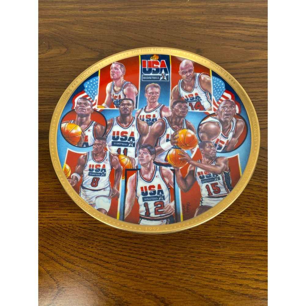 Vintage Sports Impressions‎ The First Ten Chosen USA Basketball Plate 1992 NEW